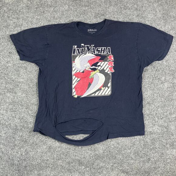 InuYasha T-Shirt Mens Size XXL Black Anime Graphic Tee Rumiko Takahashi - Picture 1 of 7